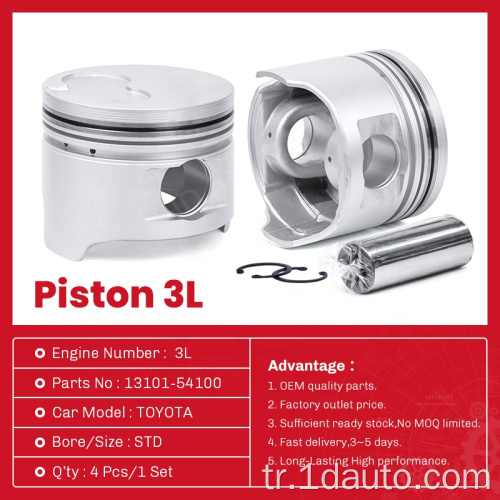 Orijinal Parçalar Toyota 3L Motor Pistonu 13101-54100